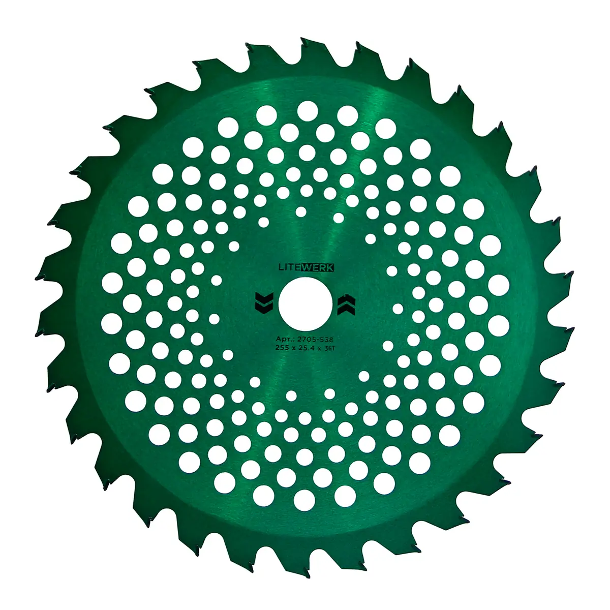 Диск для триммера 255 х 25.4 х 36 Green, п/к 25.4х22мм